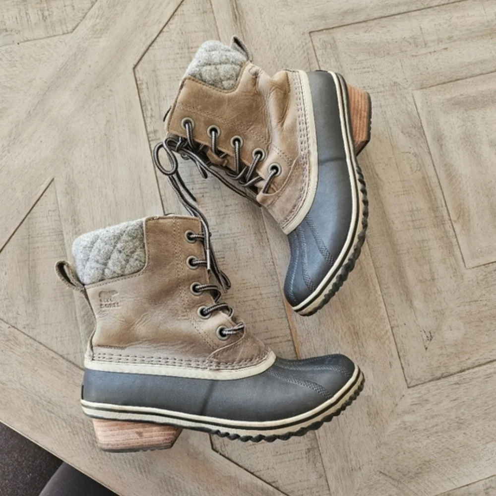 Sorel Slimpack Leather Boot Size 7.5